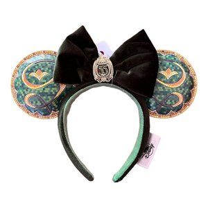 Disneyland Club 33 Green 55th Anniversary Minnie Mouse Ears Headband Bow New